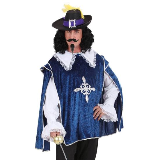 Bigode e cavanhaque de mosqueteiro.