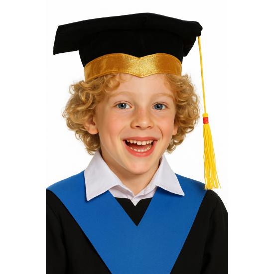 Boné oficial de feltro de luxo tamanho infantil de formatura