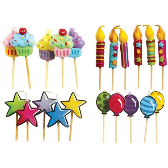 BLISTER DE 5 VELAS DE FANTASIA SORTIDAS BLISTER DE 5 VELAS DE FANTASIA SORTIDAS