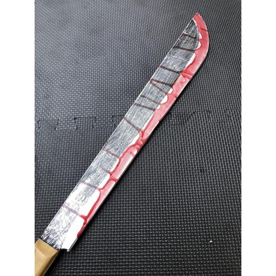 Machete Sangrento – Arma Falsa, Faca Jazon Manchada de Sangue, Adereços de Halloween