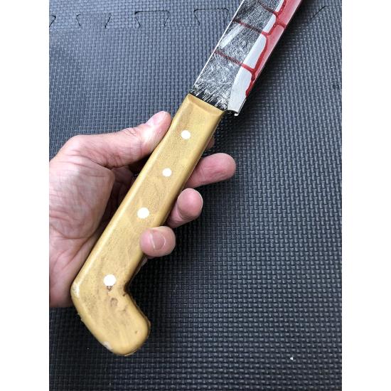 Machete Sangrento – Arma Falsa, Faca Jazon Manchada de Sangue, Adereços de Halloween