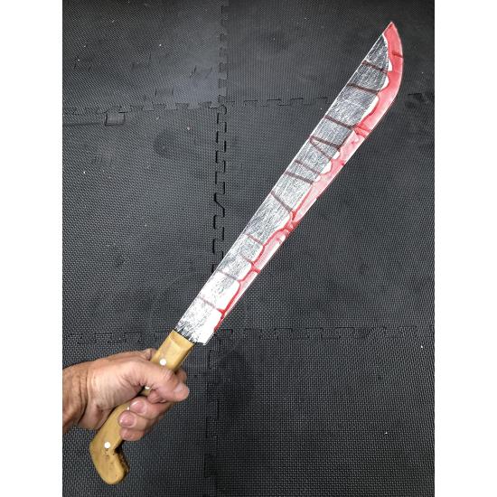 Machete Sangrento – Arma Falsa, Faca Jazon Manchada de Sangue, Adereços de Halloween