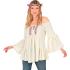 Blusa hippie feminina com mangas sino