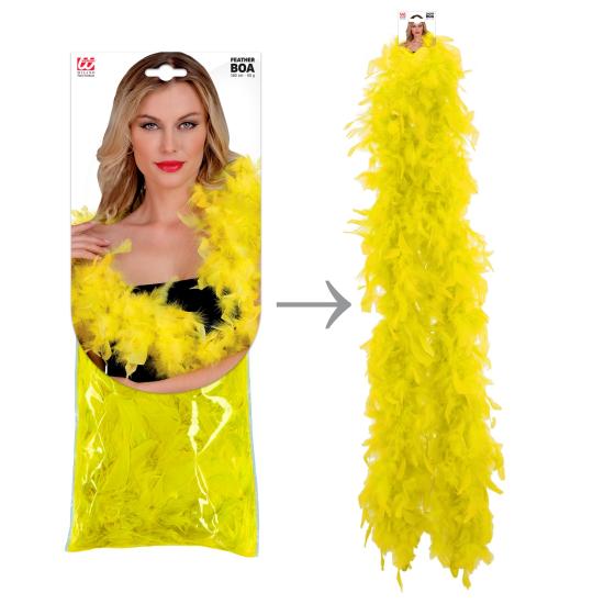 Boa de penas luxuosa amarela/verde 1,80 metros 50gramas