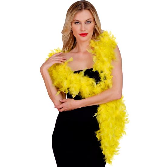 Boa de penas luxuosa amarela/verde 1,80 metros 50gramas