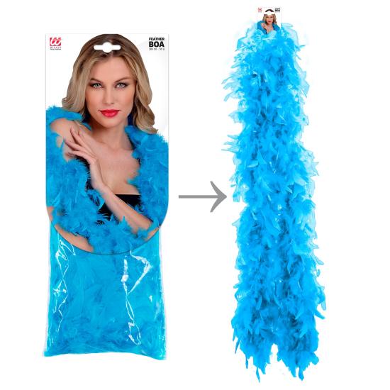 Boa de penas azul luxuosa 1,80 metros 50 gramas