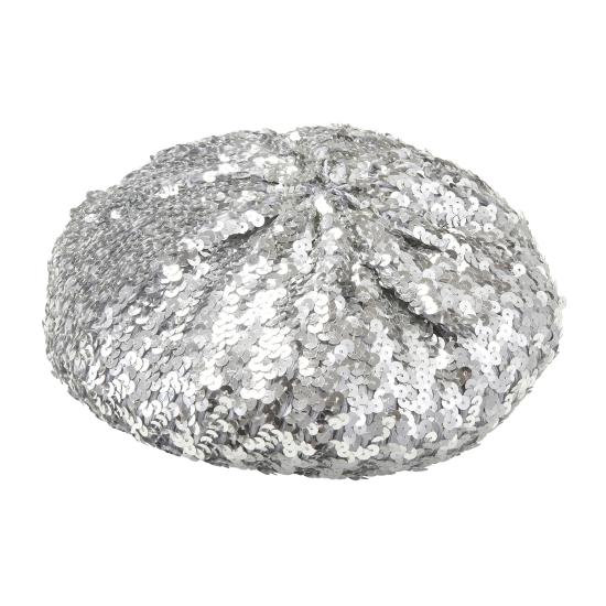 Boina de Lentejuelas Plateada