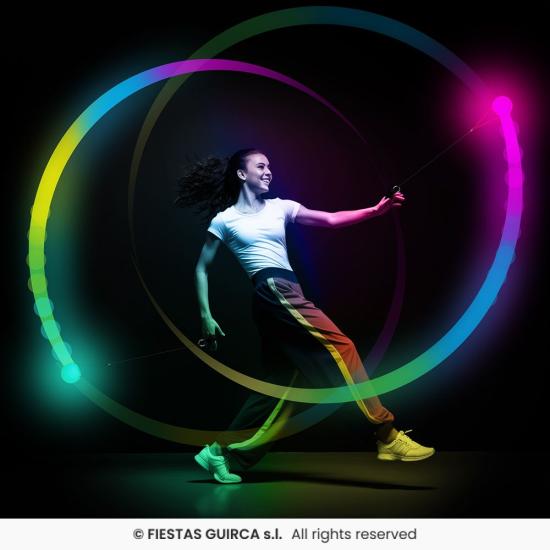 Bola de dança LED multicolorida (7 cm) - Acessório luminoso para festa