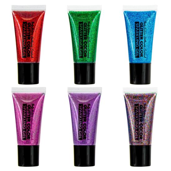 Glitter colorido em tubo dispensador de gel 25 ml Glitter colorido em tubo dispensador de gel 25 ml
