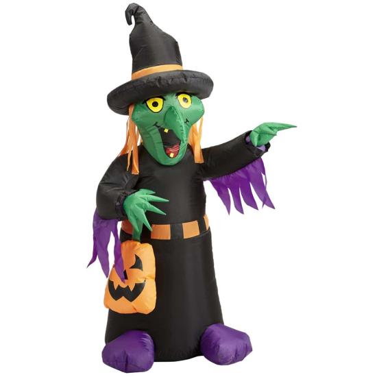 Bruxa inflável luminosa de Halloween 122 cms