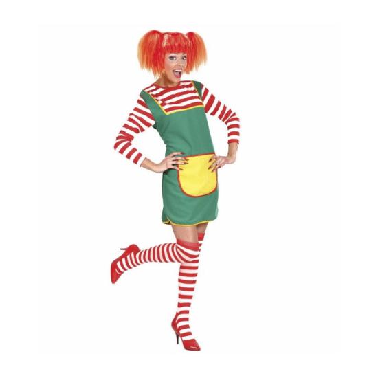 Meias altas listradas brancas e vermelhas 64 cm