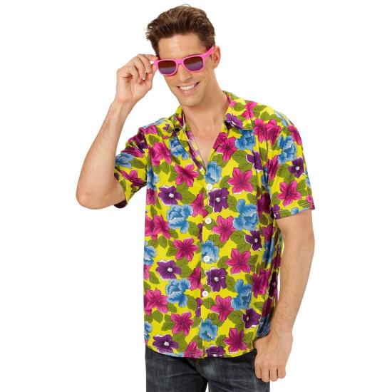 Camisa Havaiana Flores Amarelas Camisa Havaiana Flores Amarelas