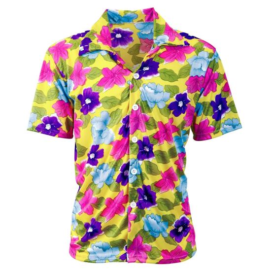 Camisa Havaiana Flores Amarelas Camisa Havaiana Flores Amarelas