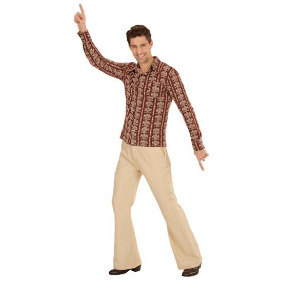 Camisa masculina da velha escola dos anos 70