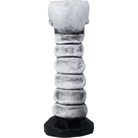 Castiçal em forma de caveira, 17 cm