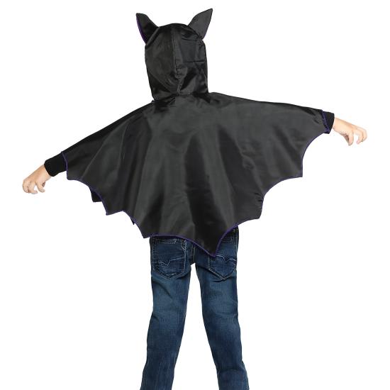 Capa de morcego para crianças dos 3 aos 5 anos