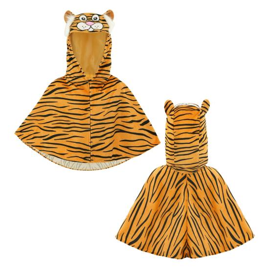 Poncho capa de tigre para bebê (tamanho 98, 1-2 anos)