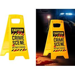 Cartaz de cena de crime (31 x 3,5 x 53 cm) - Decorações de Halloween e festas - Ideal para temas policiais e de cenas de crime - Acessórios para festas - Multicolorido