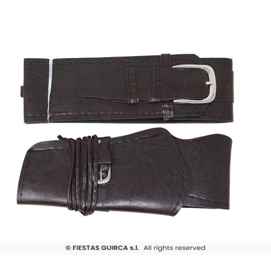 Coldre de couro preto para adulto.