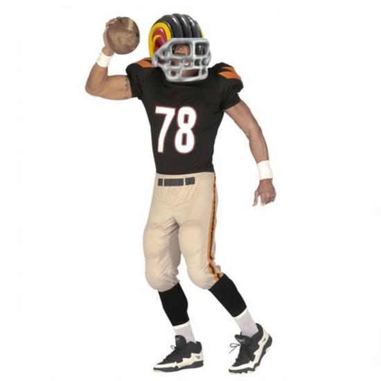 Capacete inflável de futebol americano.