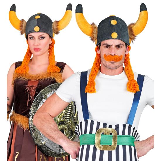 Capacete Galo Obelix com Tranças