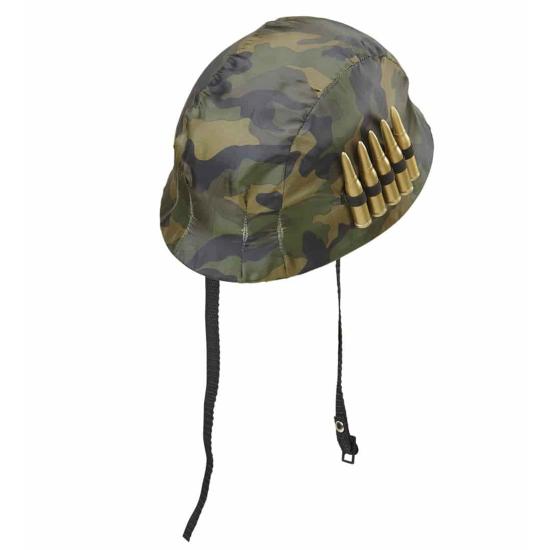 Capacete Militar com Balas para Adultos.
