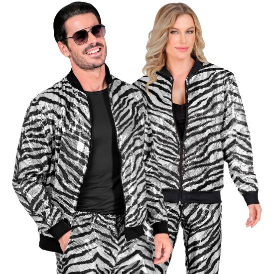 Jaqueta bomber de lantejoulas Tiger Jaqueta bomber de lantejoulas Tiger