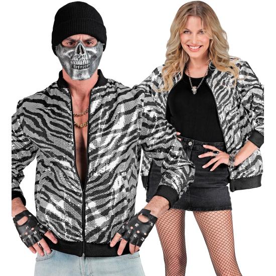 Jaqueta bomber de lantejoulas Tiger Jaqueta bomber de lantejoulas Tiger