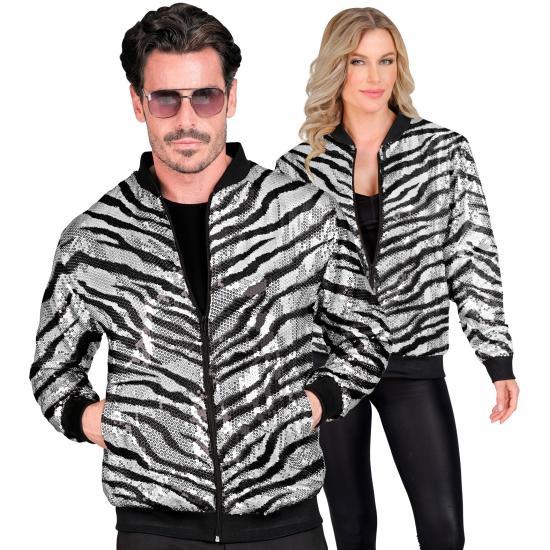 Jaqueta bomber de lantejoulas Tiger Jaqueta bomber de lantejoulas Tiger