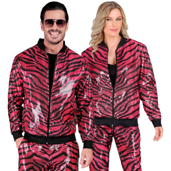Jaqueta bomber de lantejoulas rosa Jaqueta bomber de lantejoulas rosa