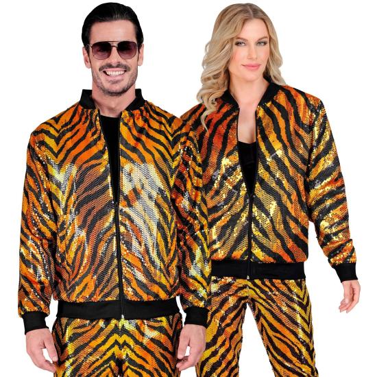 Jaqueta bomber de lantejoulas Tiger Jaqueta bomber de lantejoulas Tiger
