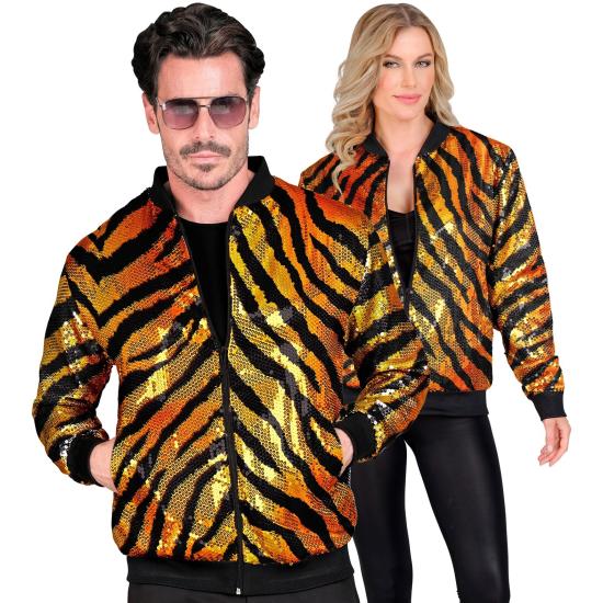 Jaqueta bomber de lantejoulas Tiger Jaqueta bomber de lantejoulas Tiger