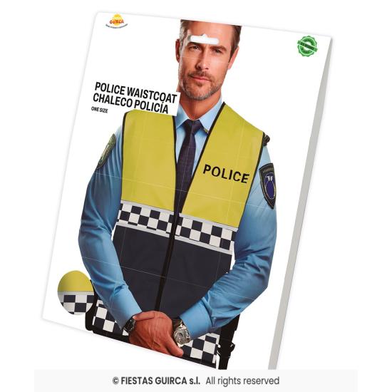 Colete policial amarelo para adultos
