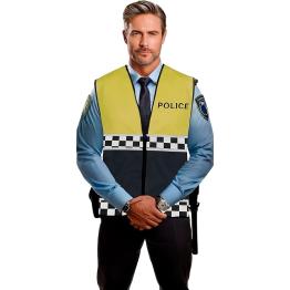Colete policial amarelo para adultos