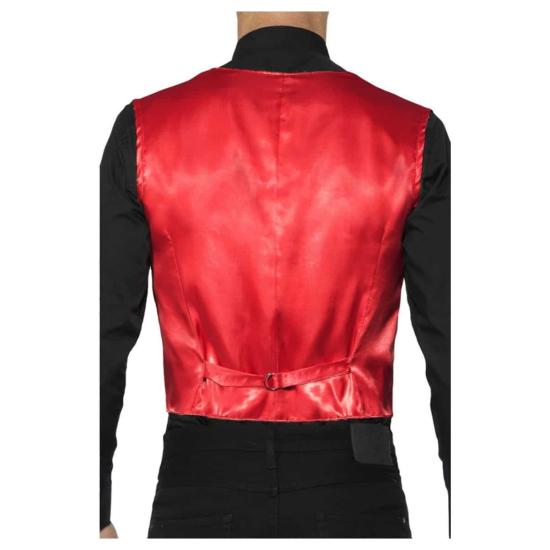Colete de lantejoulas para adulto vermelho ^