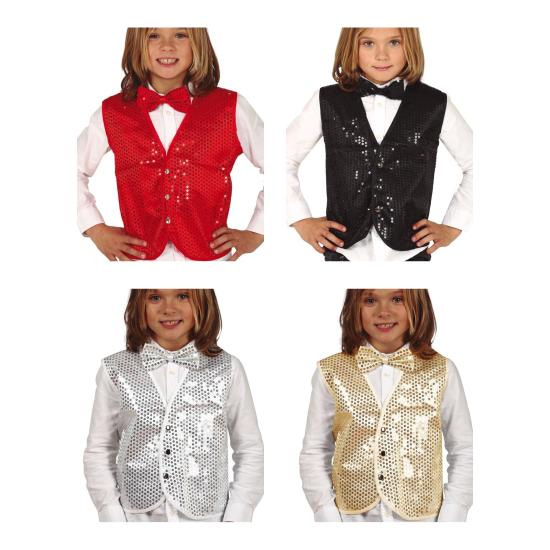 Colete de lantejoulas tamanho infantil