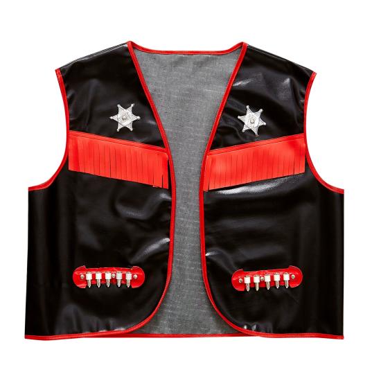 Colete de fantasia de cowboy para homem adulto