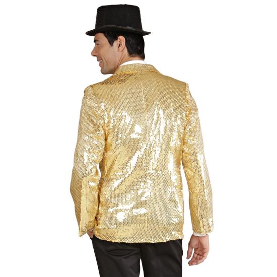 Chaqueta Dorada de Lentejuelas Lujo para adulto Chaqueta Dorada de Lentejuelas Lujo para adulto