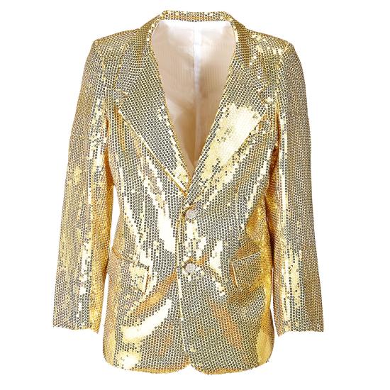 Chaqueta Dorada de Lentejuelas Lujo para adulto Chaqueta Dorada de Lentejuelas Lujo para adulto
