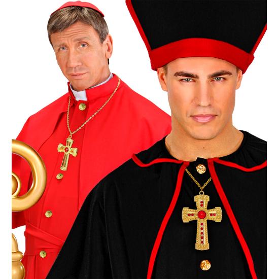 Colar Cruz Dourada Sacerdote/Bispo