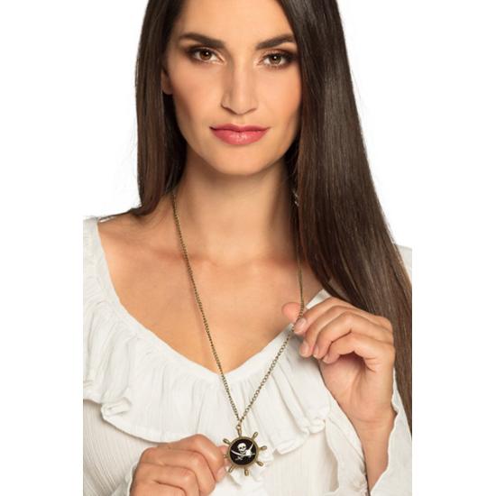 Colar Roda Pirata com Caveira Colar Roda Pirata com Caveira