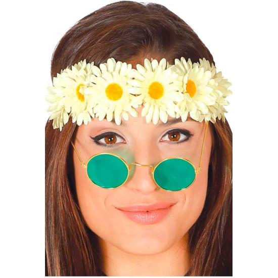 Corona de flores blancas adultos