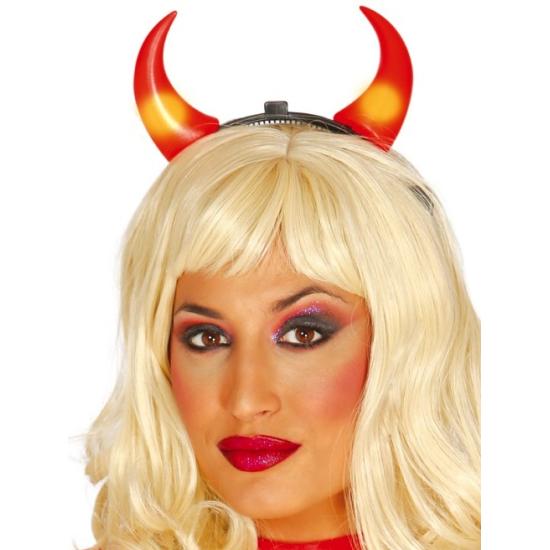 Chifres do diabo com luz