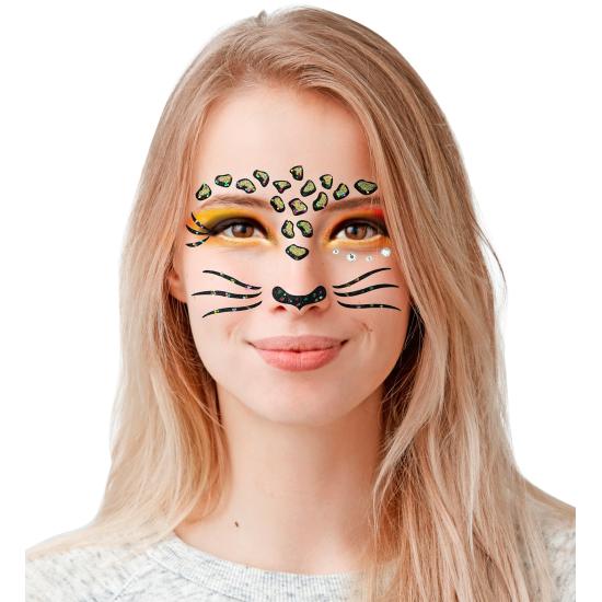 Decoração adesiva de rosto de tigre