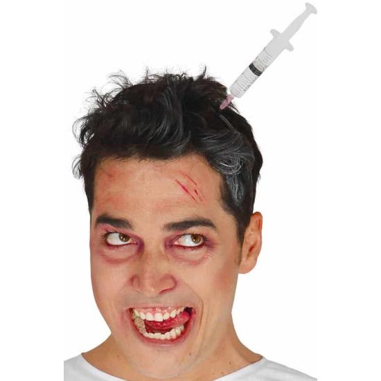 Faixa de cabeça com seringa Faixa de cabeça com seringa