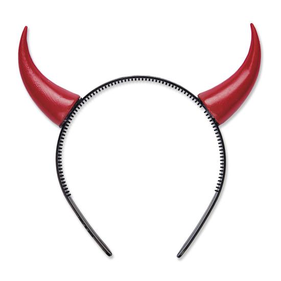 Faixa de cabeça com chifres do diabo