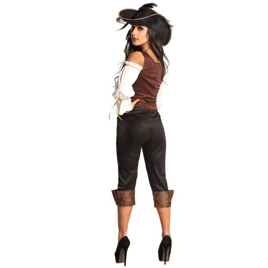 Fantasia de pirata bucaneiro aventureiro para adulto