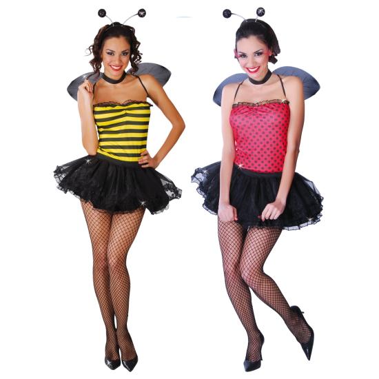 Fantasia adulto 2 em 1 de abelha e joaninha tamanho 38-40