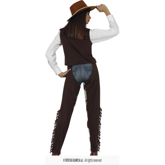 Fantasia adulta de vaqueira ocidental e pistoleira