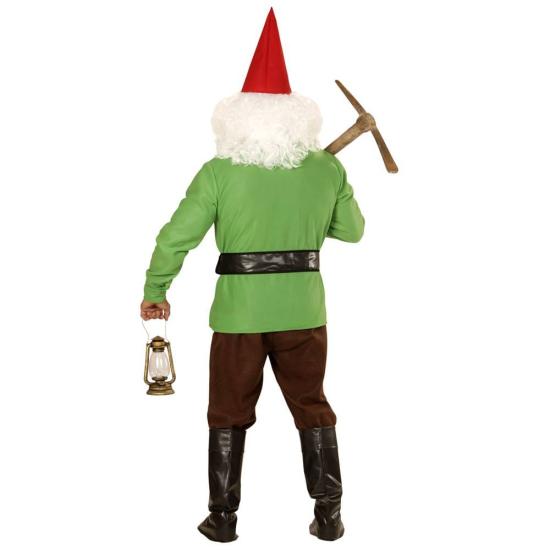 Fato de anão da floresta verde para adulto